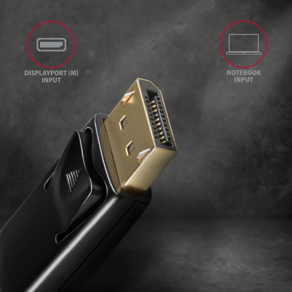 AXAGON RVD-HI14C2 DisplayPort to HDMI active cable 4K@30Hz 1,8m Black AXAGON RVD-HI14C2 DisplayPort to HDMI active cable 4K@30Hz 1,8m Black