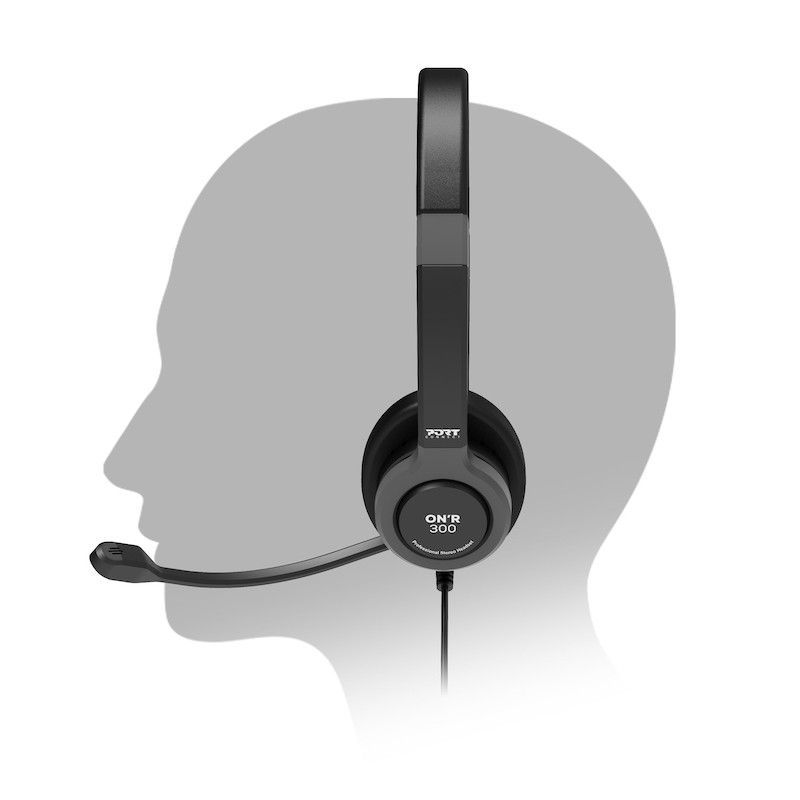Port Designs Stereo USB headphone PRO ON''R 300 Black