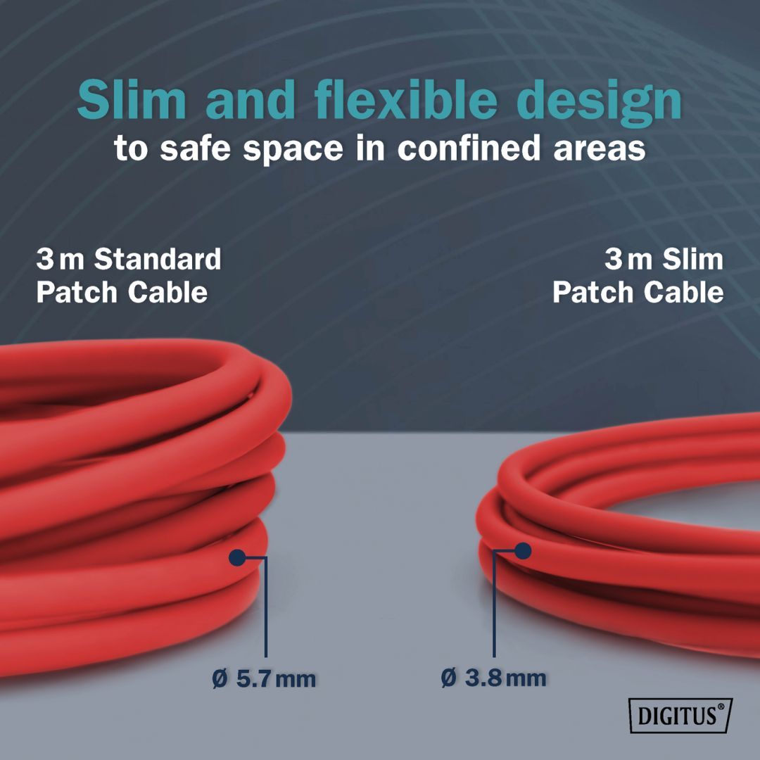 Digitus CAT6A F-FTP Patch Cable 0,3m Red
