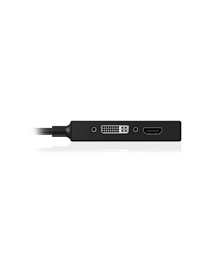 Raidsonic IcyBox IB-AC1032 3-in-1 MiniDisplayPort to HDMI / DVI-D / VGA adapter Black Raidsonic IcyBox IB-AC1032 3-in-1 MiniDisplayPort to HDMI / DVI-D / VGA adapter Black