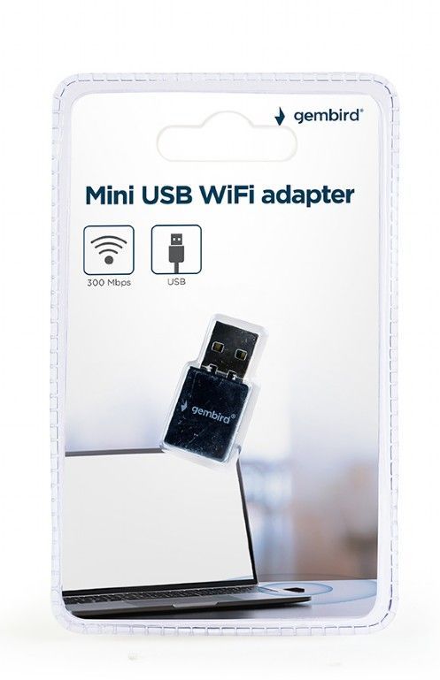 Gembird WNP-UA300-01 Mini USB WiFi adapter 300 Mbps Black Gembird WNP-UA300-01 Mini USB WiFi adapter 300 Mbps Black