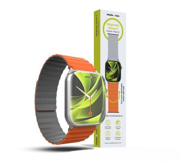 Mobile Origin MO Magnetic Strap II Apple Watch 44/45/46/49mm Orange/Grey