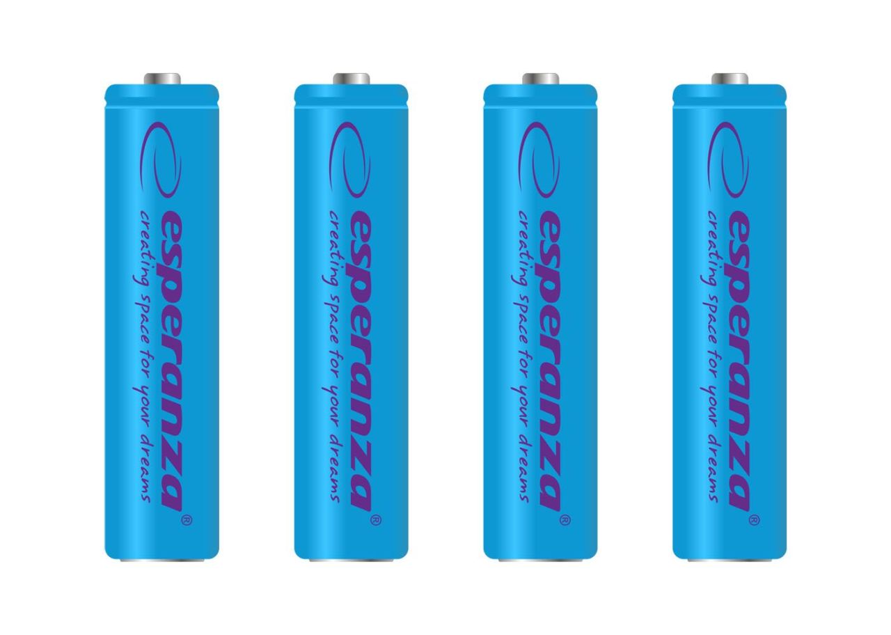 Esperanza 1000mAh AAA Ni-MH akkumulátor 4db/csomag Blue Esperanza 1000mAh AAA Ni-MH akkumulátor 4db/csomag Blue