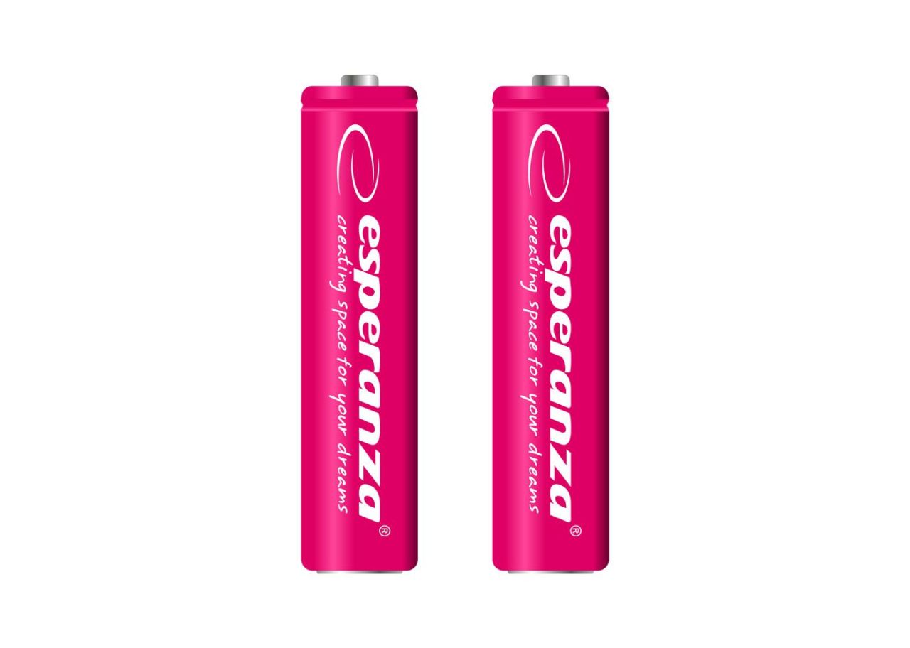 Esperanza 1000mAh AAA Ni-MH akkumulátor 2db/csomag Red Esperanza 1000mAh AAA Ni-MH akkumulátor 2db/csomag Red