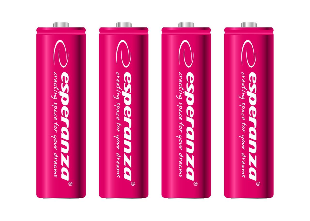 Esperanza 2000mAh AA Ni-MH akkumulátor 4db/csomag Red Esperanza 2000mAh AA Ni-MH akkumulátor 4db/csomag Red