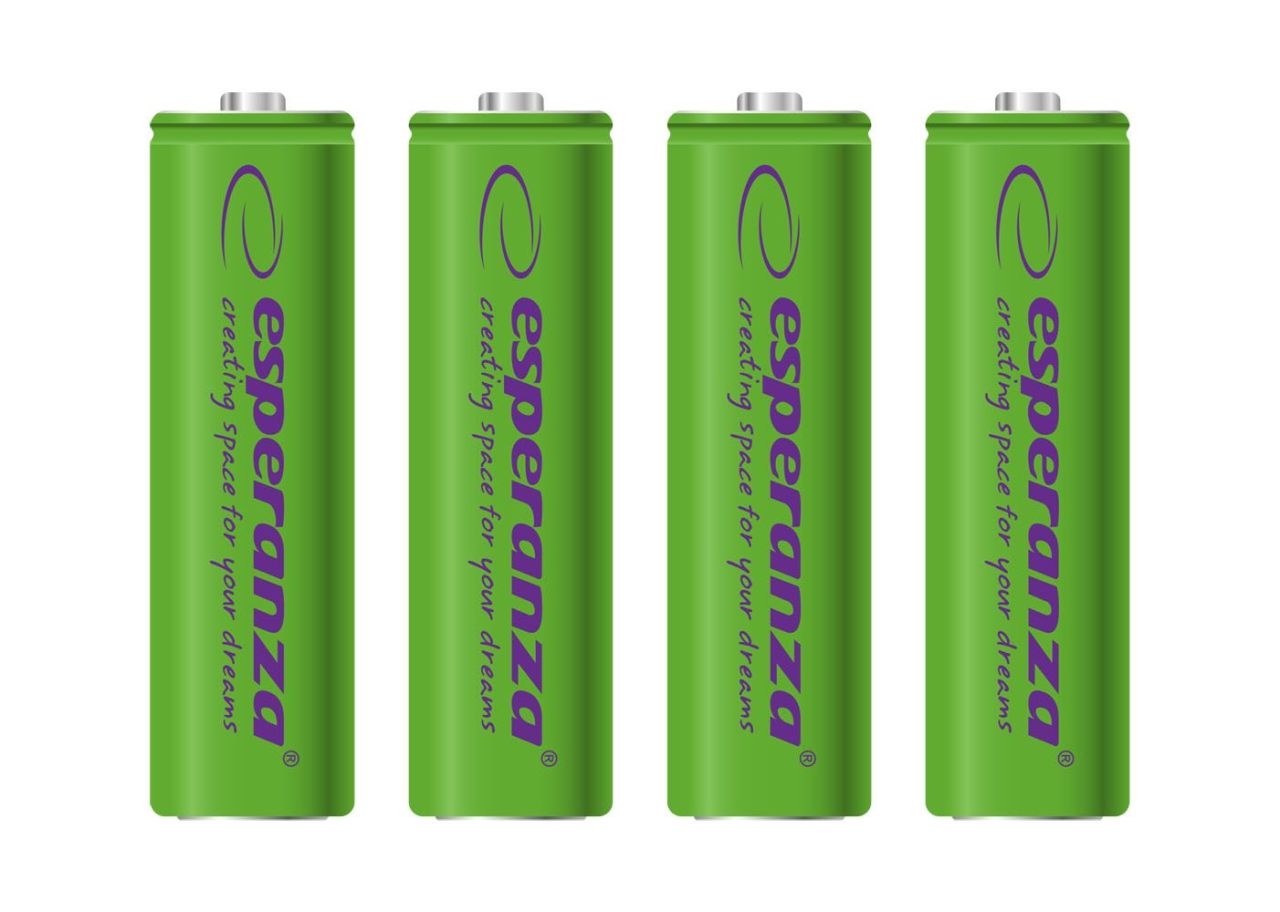 Esperanza 2000mAh AA Ni-MH akkumulátor 4db/csomag Green Esperanza 2000mAh AA Ni-MH akkumulátor 4db/csomag Green