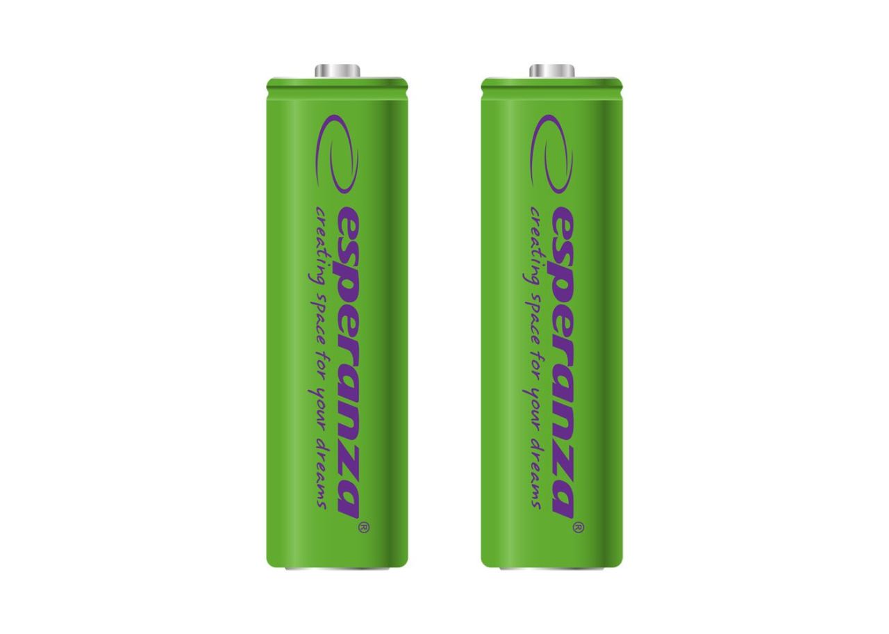 Esperanza 2000mAh AA Ni-MH akkumulátor 2db/csomag Green Esperanza 2000mAh AA Ni-MH akkumulátor 2db/csomag Green