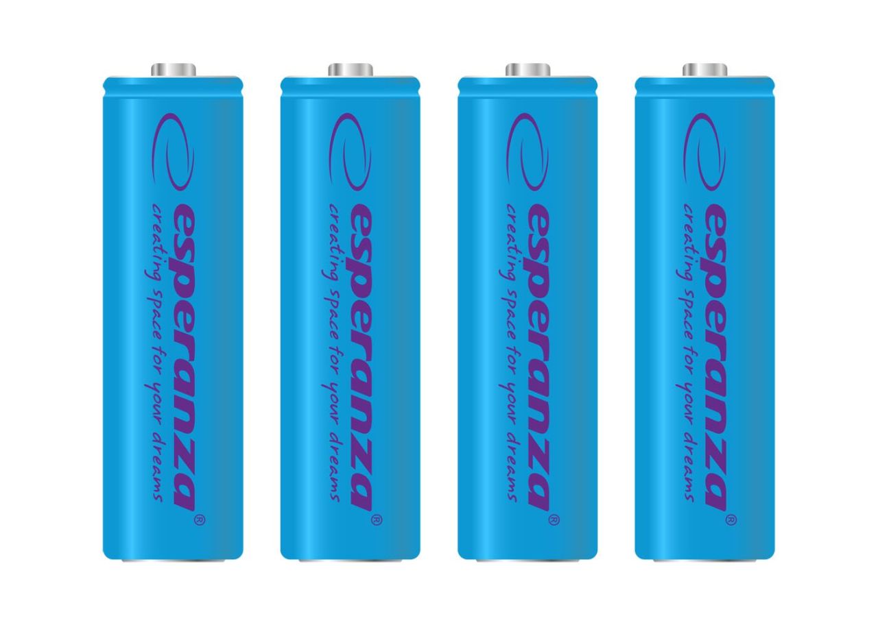 Esperanza 2000mAh AA Ni-MH akkumulátor 4db/csomag Blue Esperanza 2000mAh AA Ni-MH akkumulátor 4db/csomag Blue