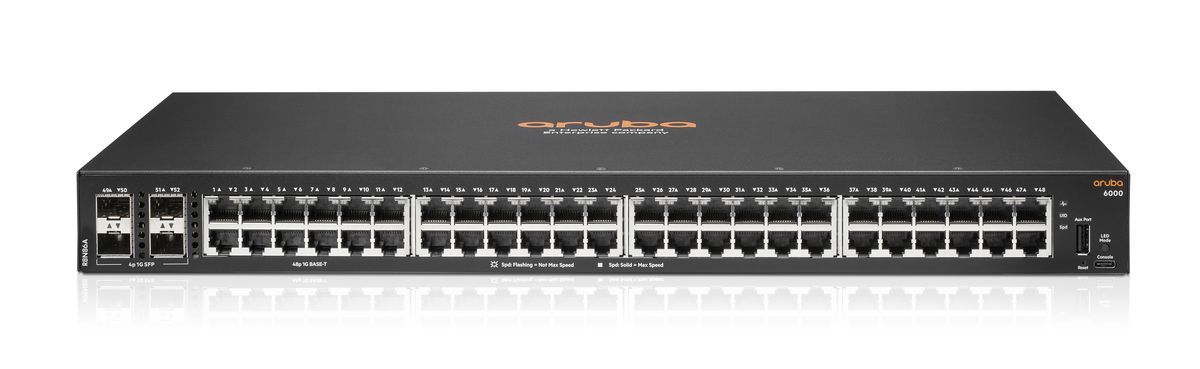 HP Aruba CX 6000 48-Port Switch Black HP Aruba CX 6000 48-Port Switch Black