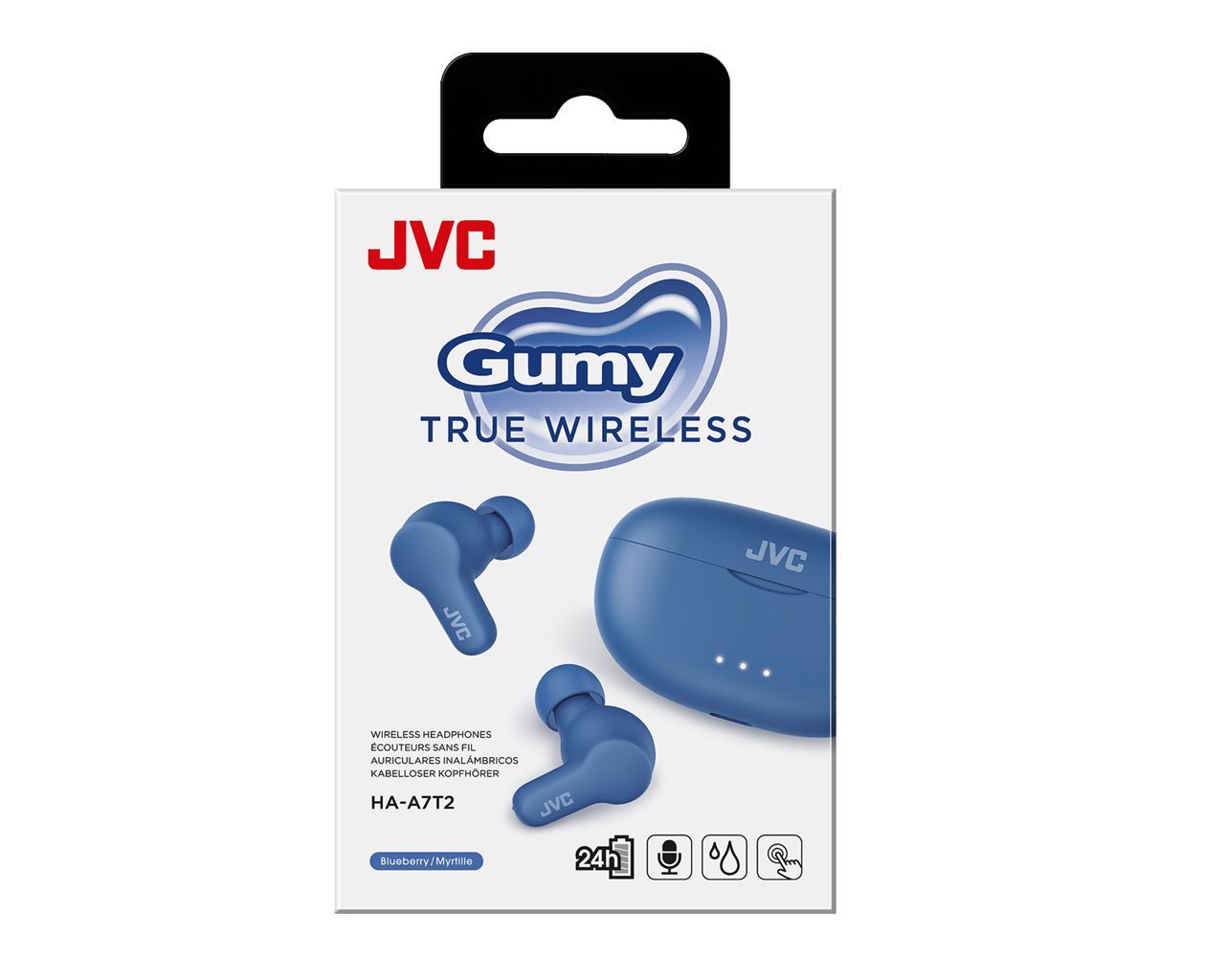 JVC HA-A7T2 Gumy True Wireless Sport Headset Blueberry JVC HA-A7T2 Gumy True Wireless Sport Headset Blueberry