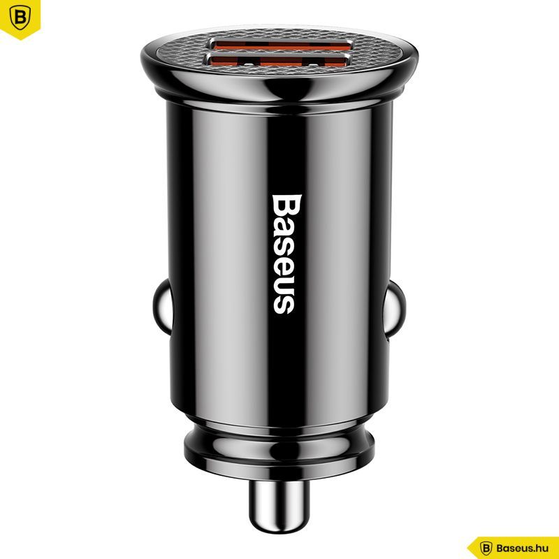 Baseus Circular Car Charger Black Baseus Circular Car Charger Black