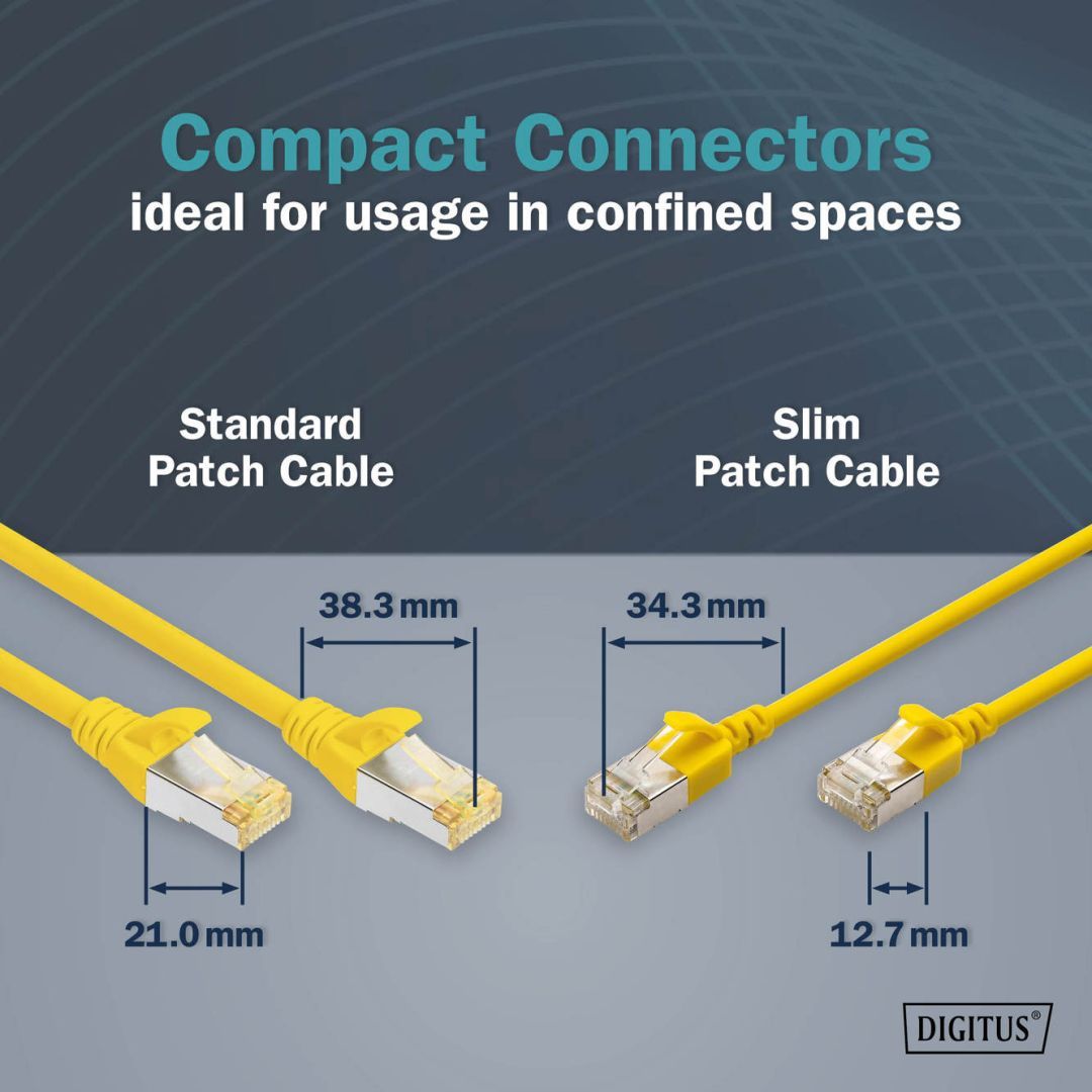 Digitus CAT6A F-FTP Patch Cable 3m Yellow