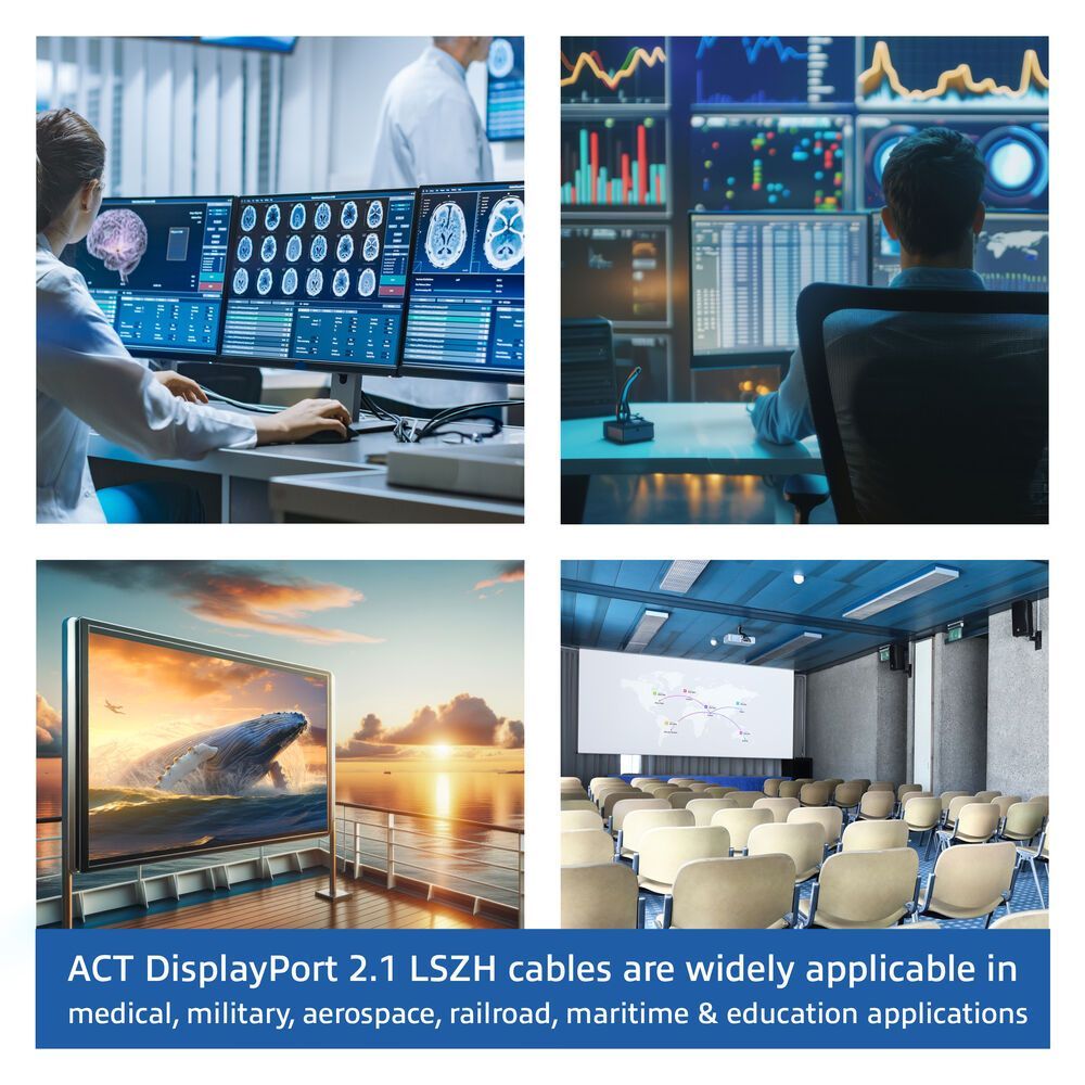 ACT 8K DisplayPort Active Optical Cable male/male 15m Black