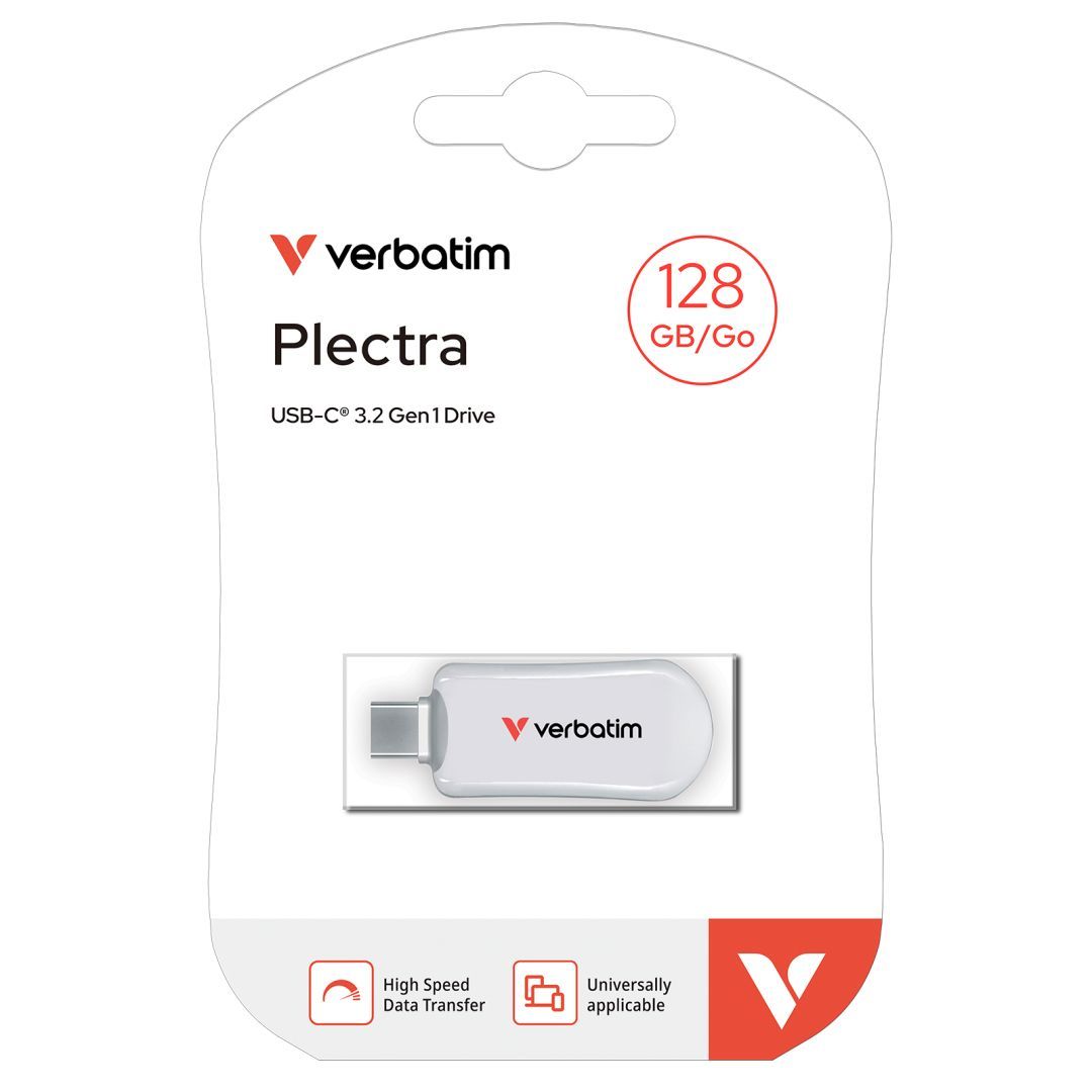 Verbatim 128GB Plectra USB3.2 White