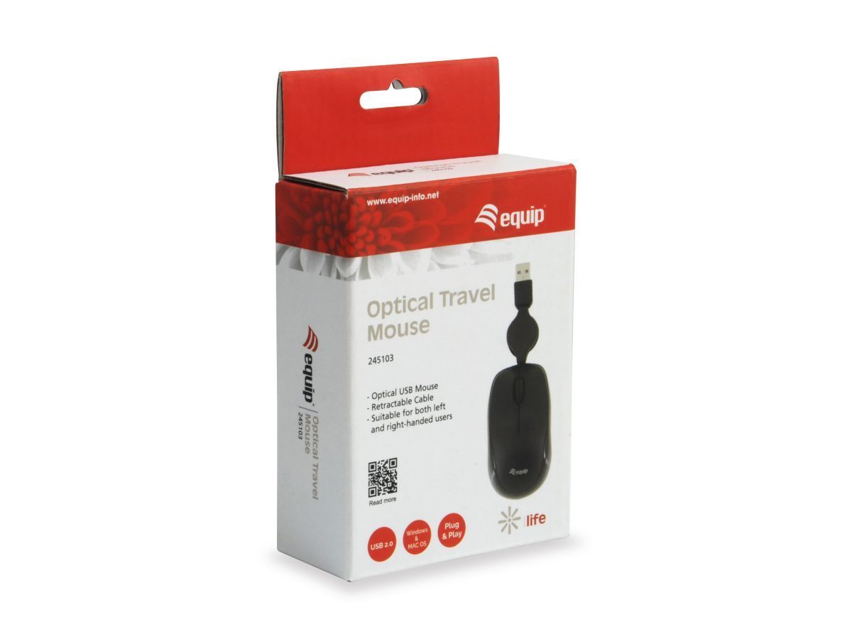 EQuip Optical Travel Mouse Black EQuip Optical Travel Mouse Black