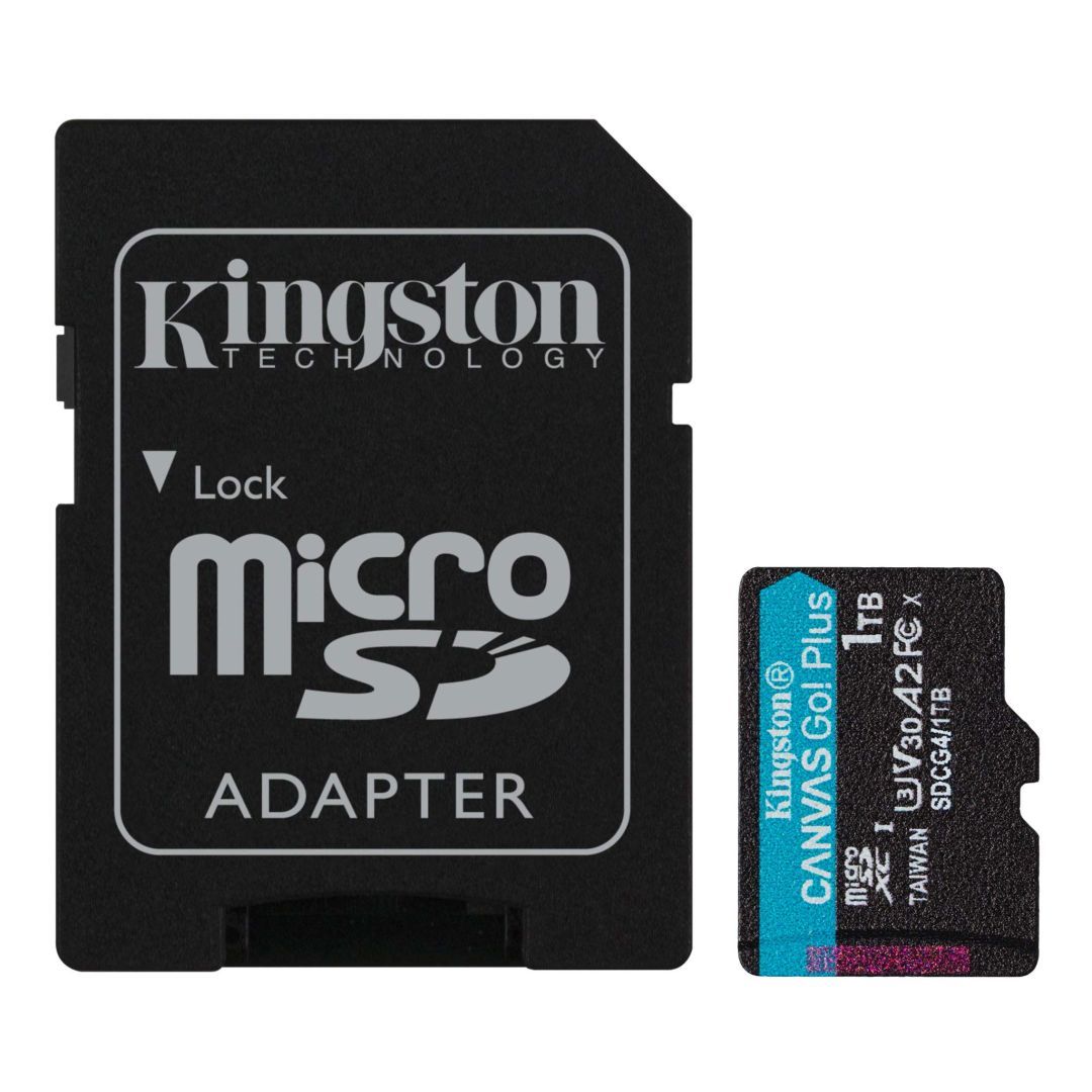 Kingston 1TB microSDXC Canvas Go Plus Gen4 Class 10 UHS-I U3 + adaper Kingston 1TB microSDXC Canvas Go Plus Gen4 Class 10 UHS-I U3 + adaper