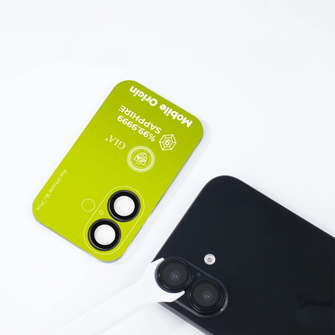 Mobile Origin Sapphire Lens guards iPhone 16/16 Plus Black Mobile Origin Sapphire Lens guards iPhone 16/16 Plus Black