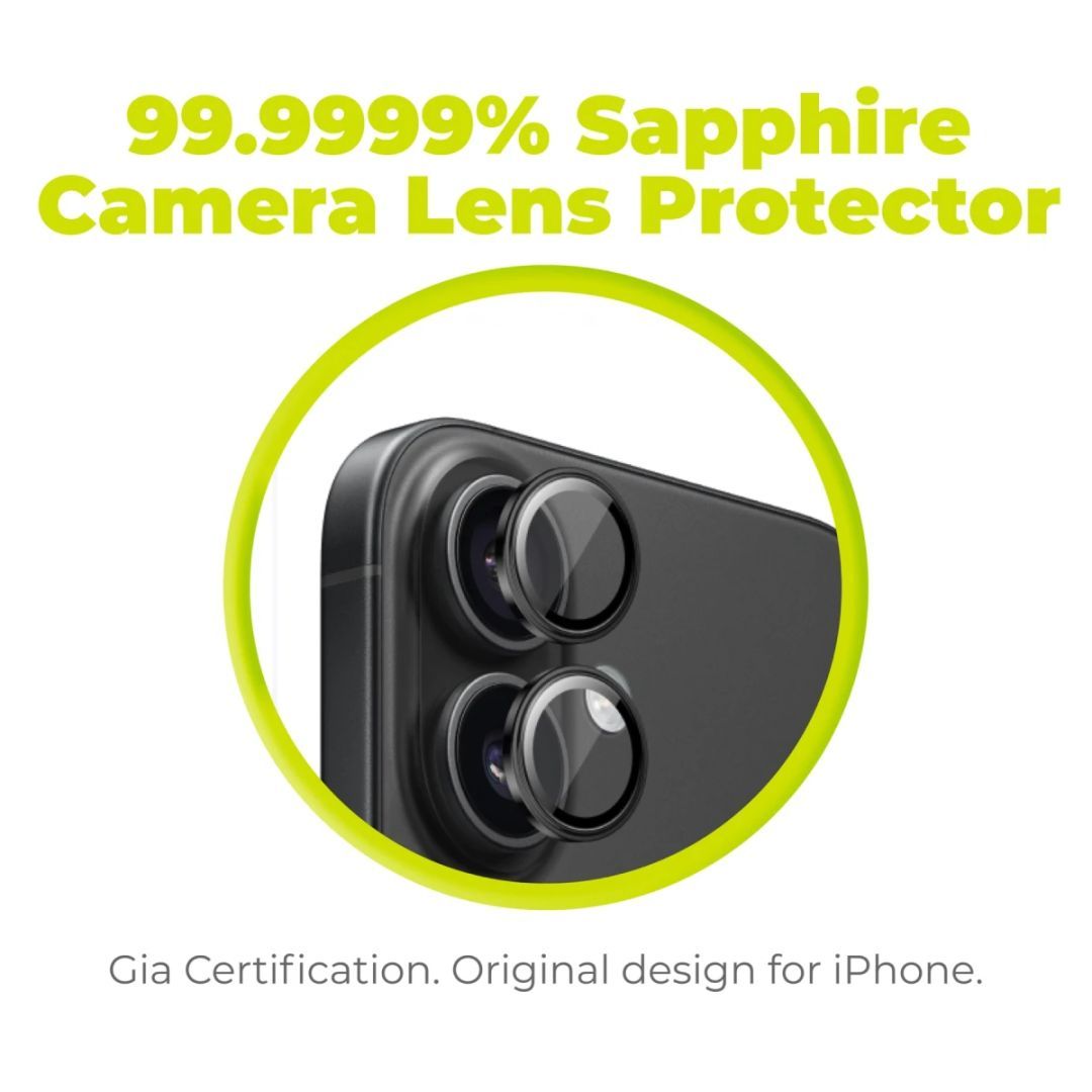 Mobile Origin Sapphire Lens guards iPhone 16/16 Plus Black Mobile Origin Sapphire Lens guards iPhone 16/16 Plus Black