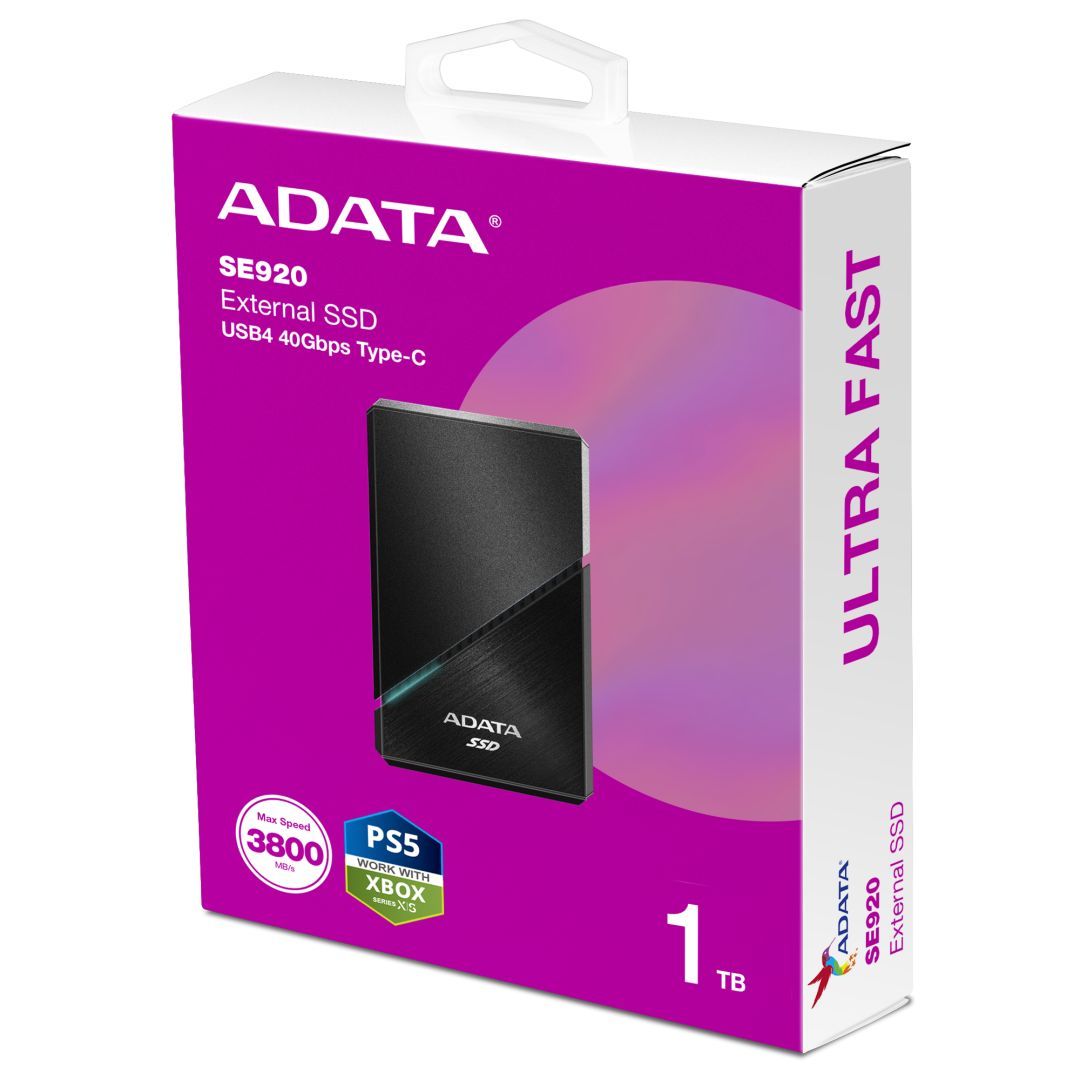 A-Data 1TB USB Type-C SE920 Black A-Data 1TB USB Type-C SE920 Black