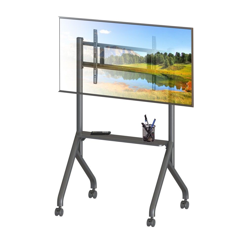 TECHLY Multifunction Mobile Floor Stand for 65-100" LCD/LED/Plasma TVs Black TECHLY Multifunction Mobile Floor Stand for 65-100" LCD/LED/Plasma TVs Black