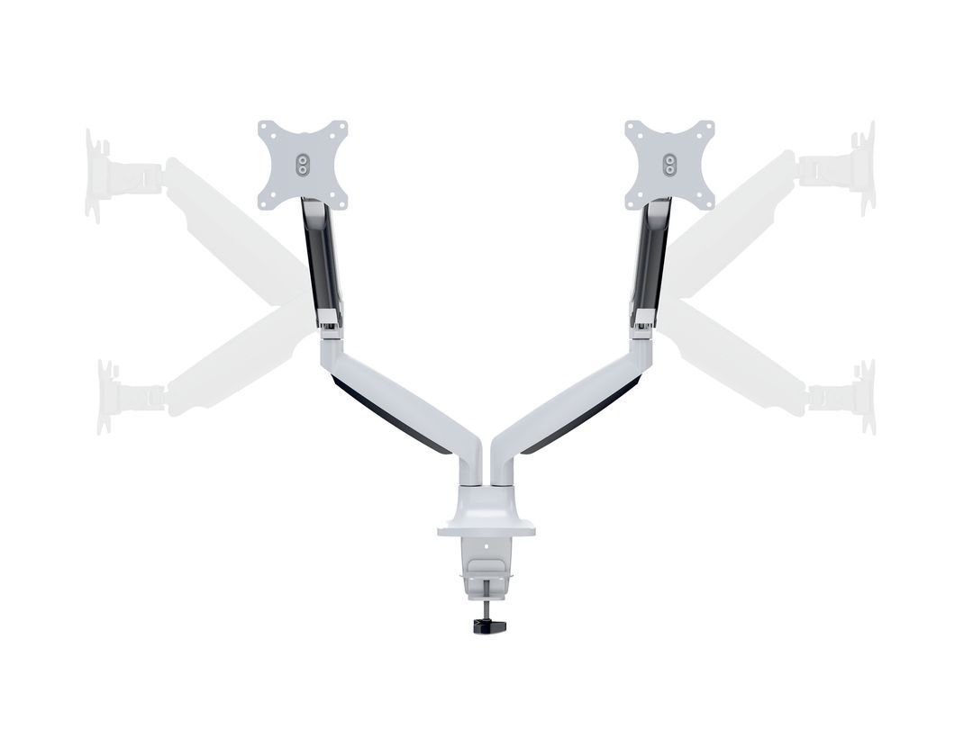 Multibrackets M Deskmount Gas Spring Dual 15"-27" White Multibrackets M Deskmount Gas Spring Dual 15"-27" White