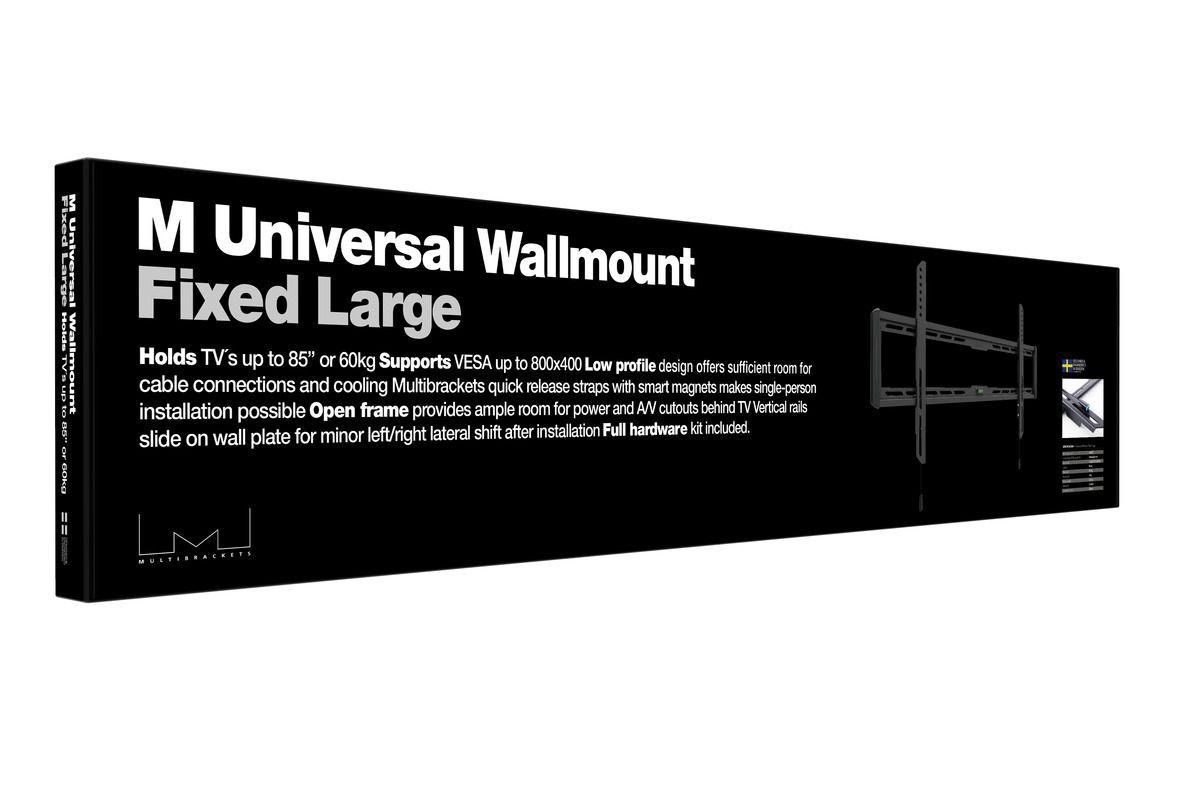Multibrackets M Universal Wallmount Fixed Large Black 40"-86" Black Multibrackets M Universal Wallmount Fixed Large Black 40"-86" Black