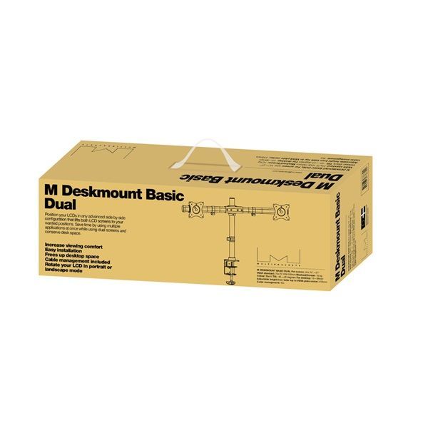 Multibrackets M Deskmount Basic Dual 15"-27" Black Multibrackets M Deskmount Basic Dual 15"-27" Black