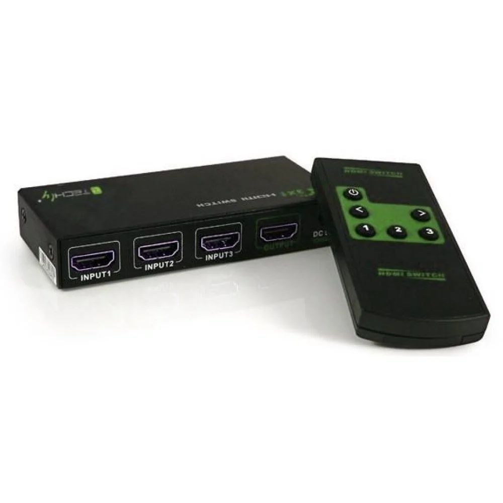 TECHLY Switch HDMI 3 IN 1 OUT with Remote Control TECHLY Switch HDMI 3 IN 1 OUT with Remote Control