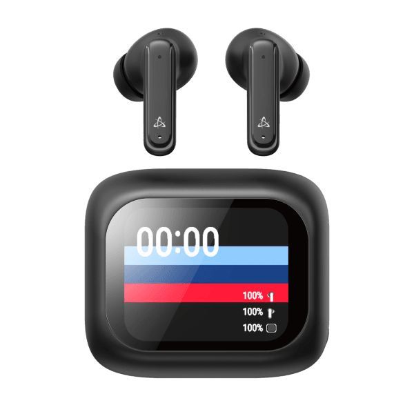 SBOX EB-TWS08 Bluetooth Earphones with ANC Touch Display Black SBOX EB-TWS08 Bluetooth Earphones with ANC Touch Display Black
