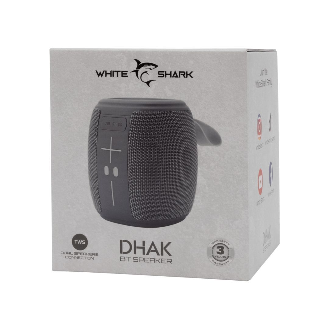 White Shark GBT-888 Dhak Bluetooth Speaker Grey White Shark GBT-888 Dhak Bluetooth Speaker Grey