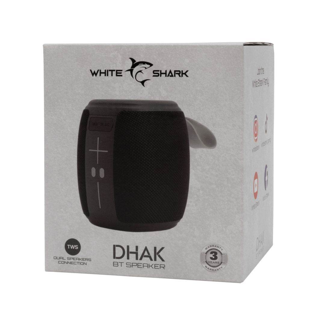 White Shark GBT-888 Dhak Bluetooth Speaker Black White Shark GBT-888 Dhak Bluetooth Speaker Black