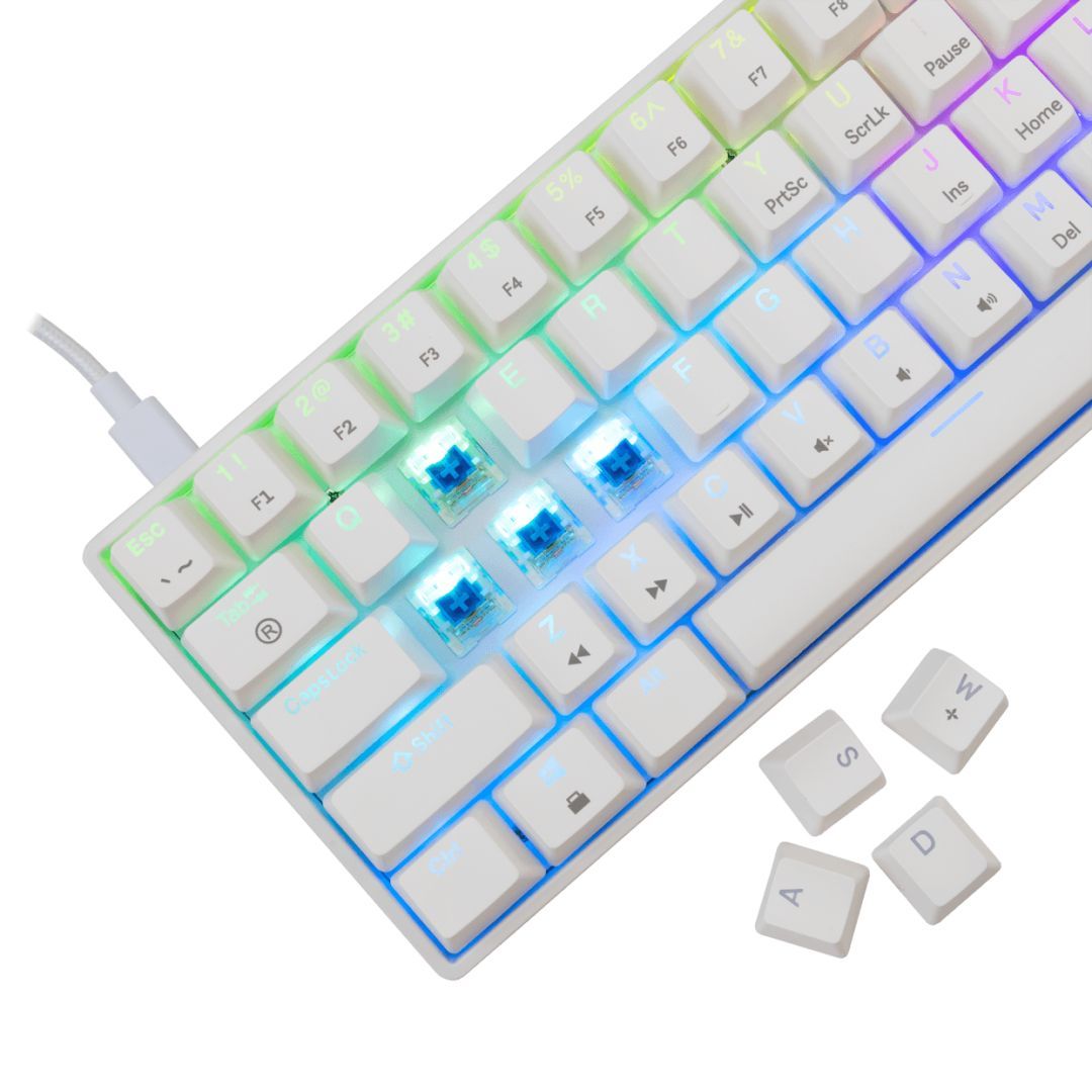 White Shark Shinobi 2 RGB Gaming keyboard White US