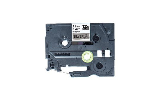 Brother TZe-R931 selyem szövet P-touch szalag (12mm) Black on Silver - 4m Brother TZe-R931 selyem szövet P-touch szalag (12mm) Black on Silver - 4m