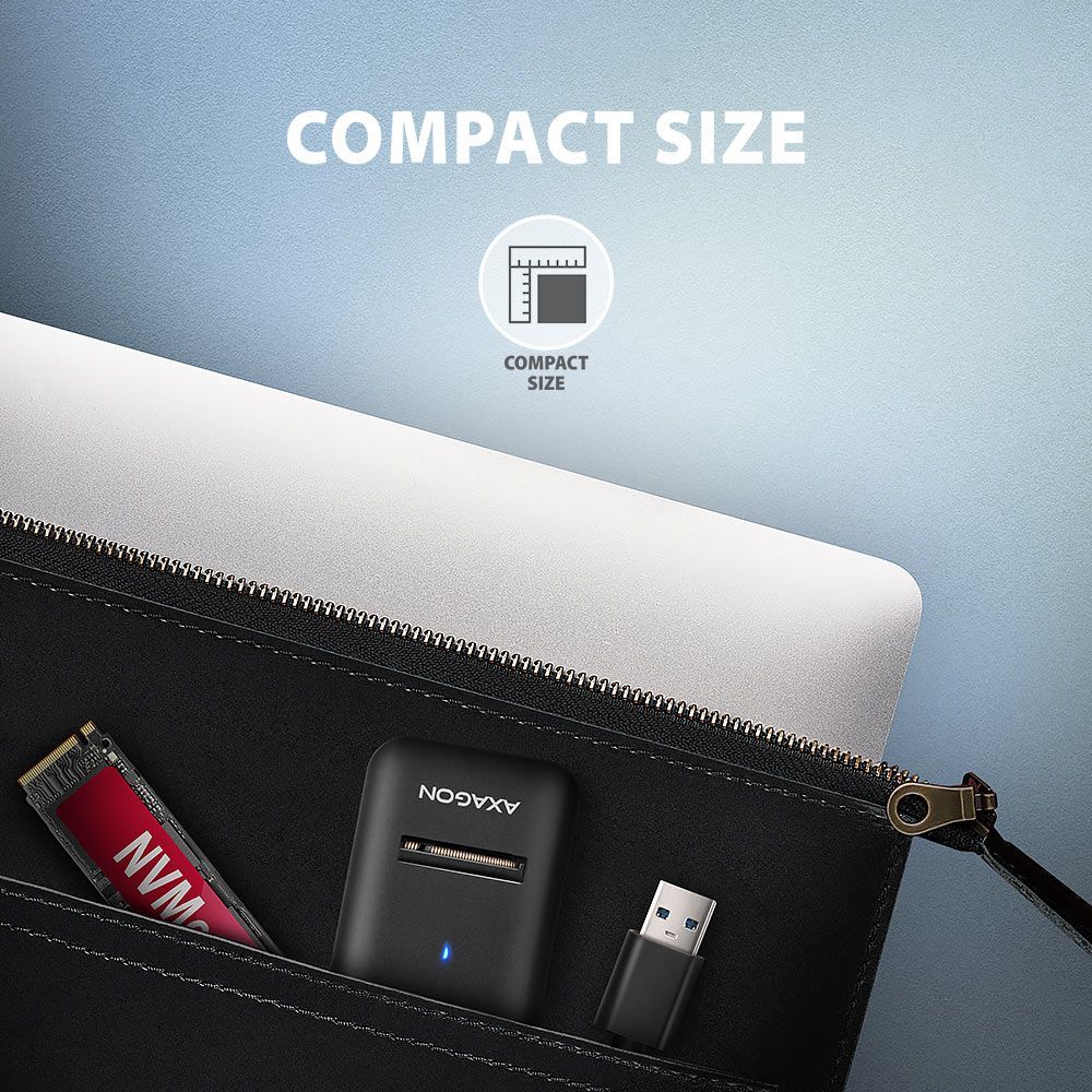 AXAGON ADM2-AM USB-A 10Gbps M.2 NVMe & SATA SSD Adapter AXAGON ADM2-AM USB-A 10Gbps M.2 NVMe & SATA SSD Adapter