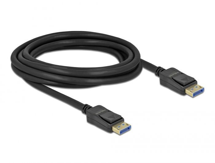 DeLock DisplayPort cable 10K 60Hz 54Gbps ABS housing 3m Black DeLock DisplayPort cable 10K 60Hz 54Gbps ABS housing 3m Black