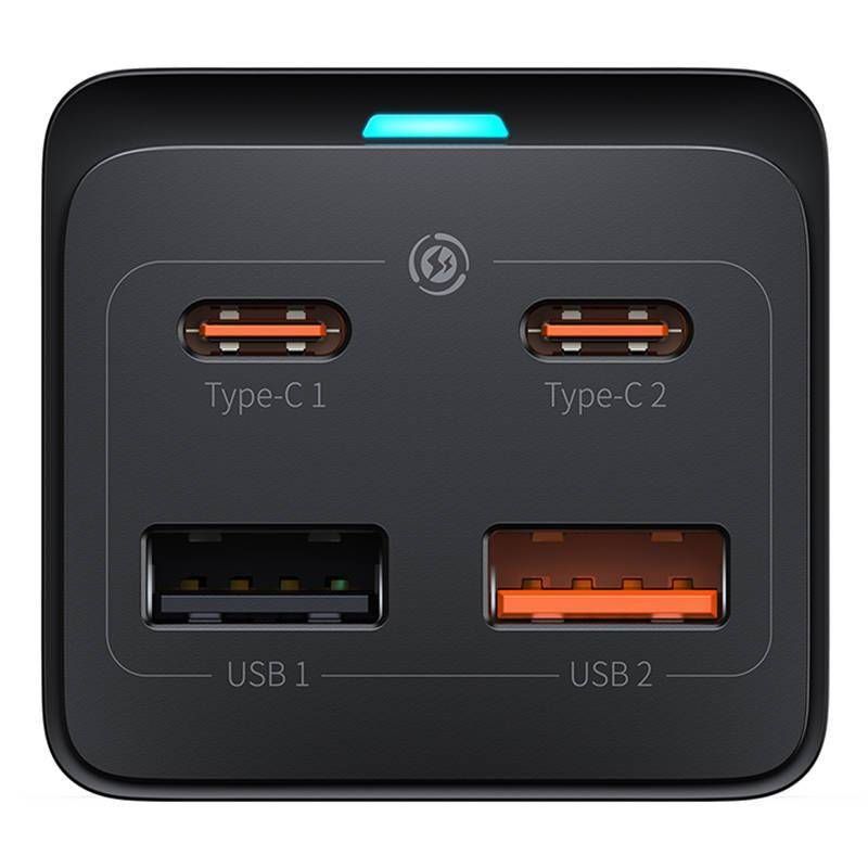 Baseus GaN3 Pro hálózati töltő 2xUSB + 2xUSB-C + AC 65W Black Baseus GaN3 Pro hálózati töltő 2xUSB + 2xUSB-C + AC 65W Black