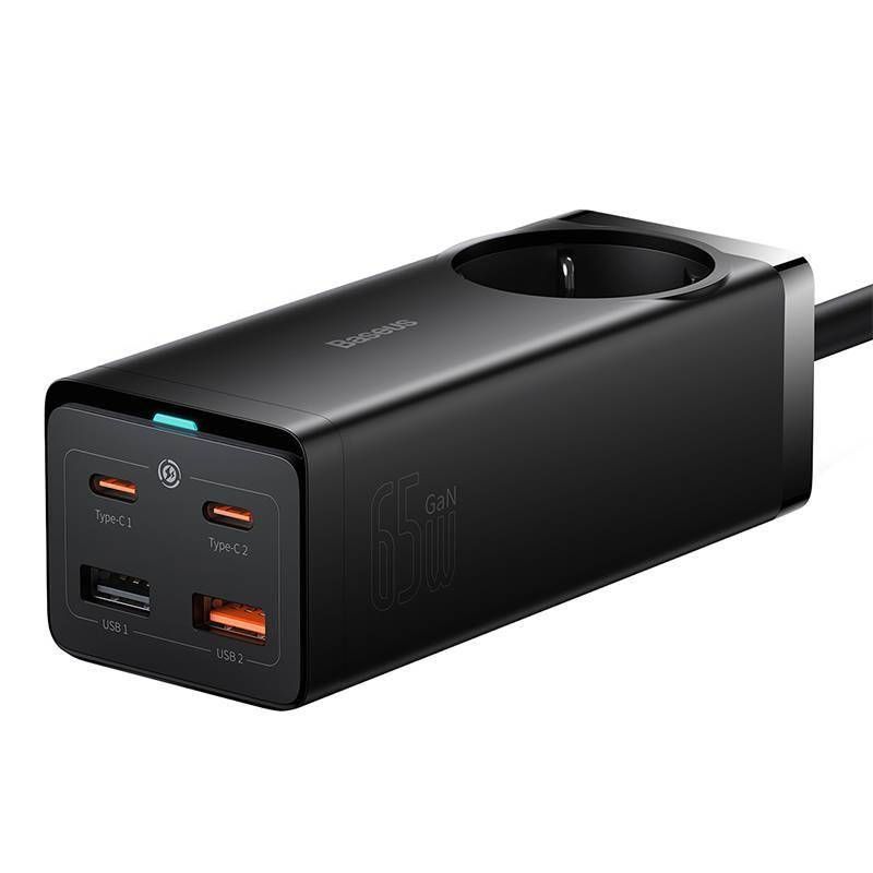 Baseus GaN3 Pro hálózati töltő 2xUSB + 2xUSB-C + AC 65W Black Baseus GaN3 Pro hálózati töltő 2xUSB + 2xUSB-C + AC 65W Black