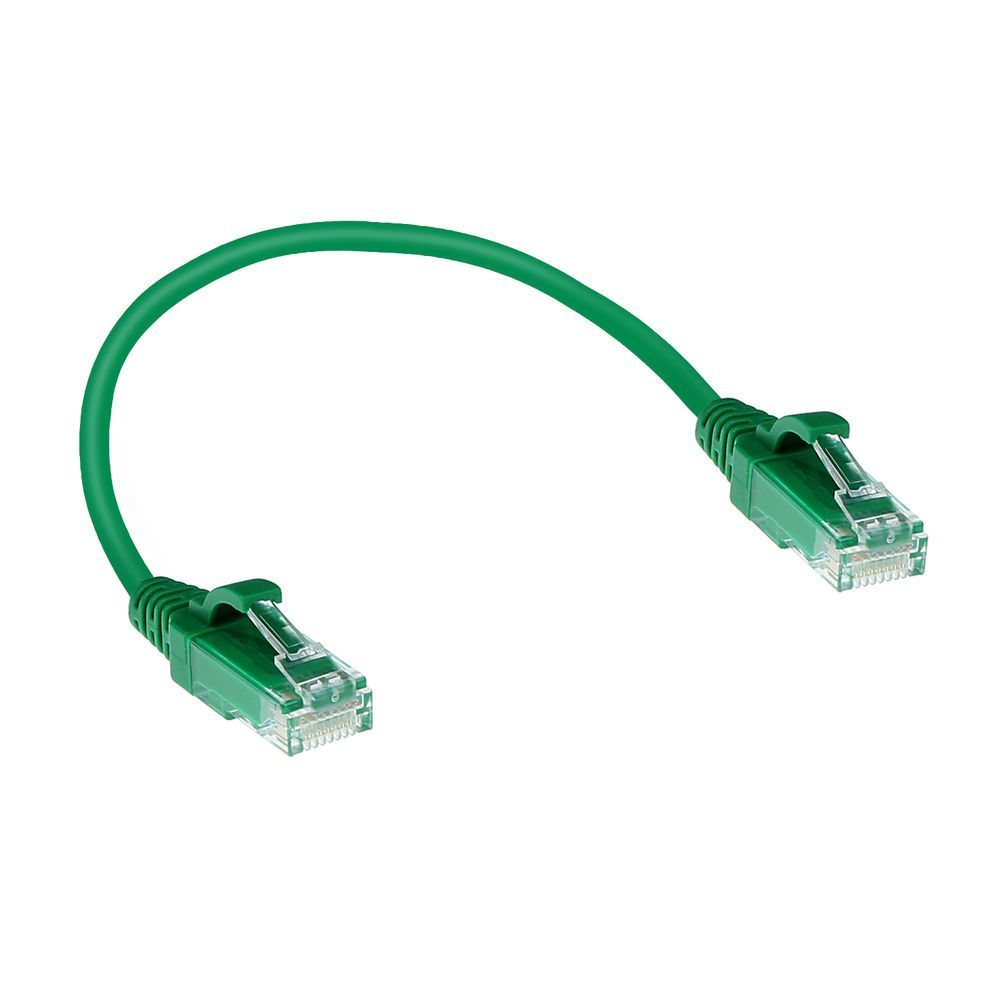 ACT CAT6 U-UTP Patch Cable 0,15m Green ACT CAT6 U-UTP Patch Cable 0,15m Green