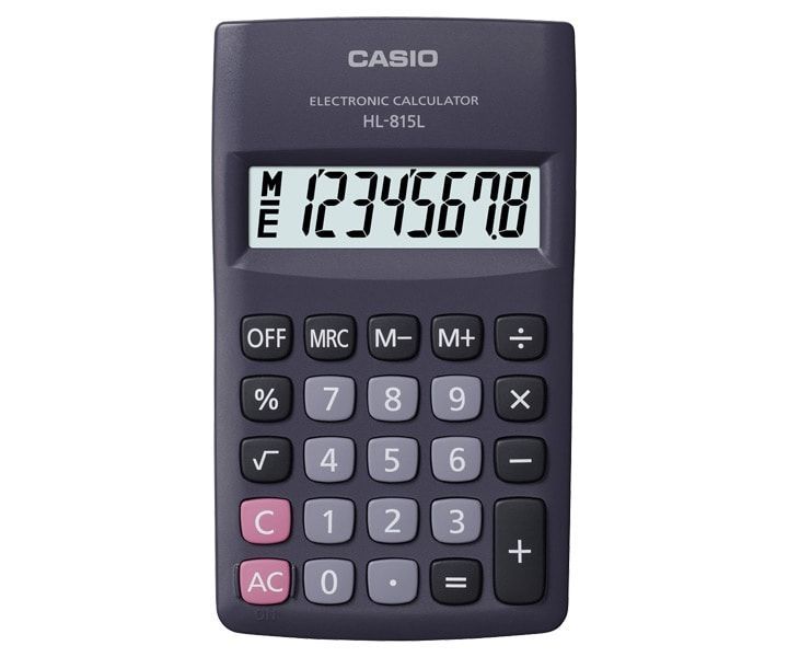 Casio HL-815L Zsebszámológép Black Casio HL-815L Zsebszámológép Black