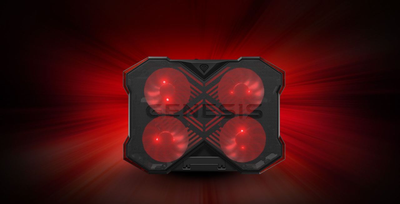 Genesis OXID 260 Notebook Hűtő Red/Black Genesis OXID 260 Notebook Hűtő Red/Black