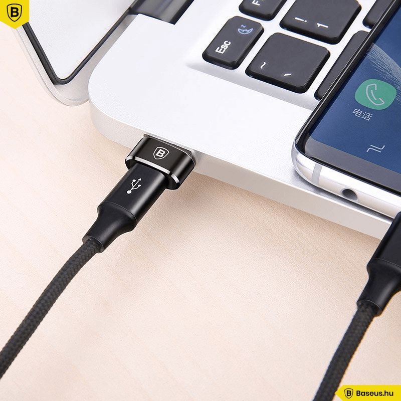 Baseus USB-C USB-A Adapter Black Baseus USB-C USB-A Adapter Black