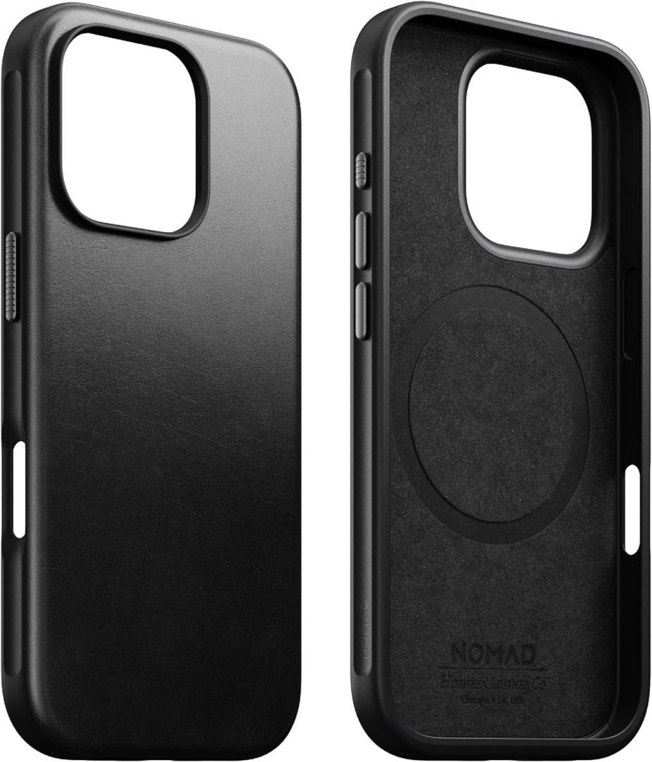 Nomad Modern Leather Horween iPhone 16 Pro Max case Black Nomad Modern Leather Horween iPhone 16 Pro Max case Black