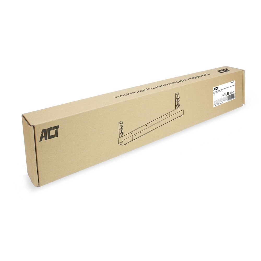 ACT AC8376 Under Desk Extendable Cable Management Tray with Clamp Mount