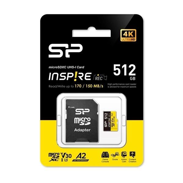 Silicon Power 512GB microSDXC Inspire UHS-1 U3 V30 A2 +adapterrel