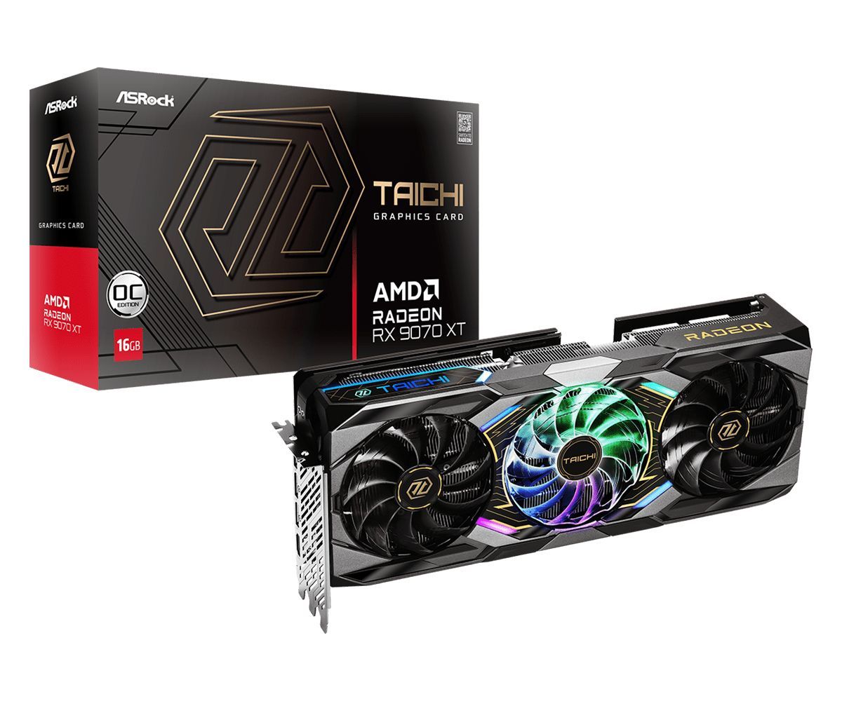 ASRock Radeon RX9070 XT Taichi 16GB OC ASRock Radeon RX9070 XT Taichi 16GB OC