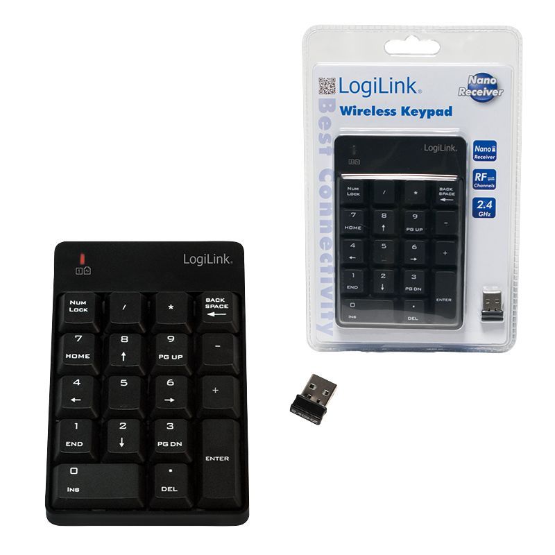 Logilink ID0120 Wireless Keypad Black Logilink ID0120 Wireless Keypad Black