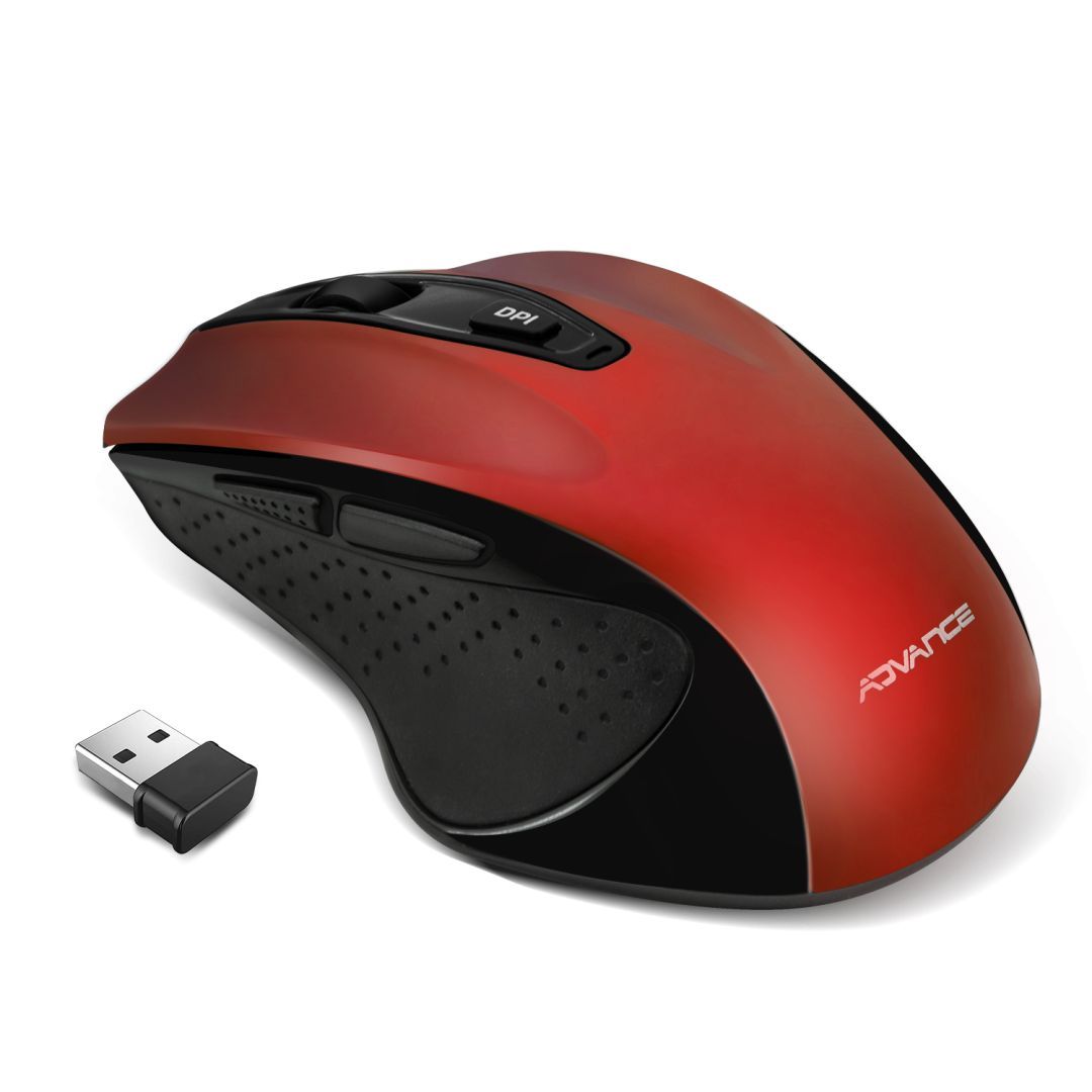 Advance Shape 6D Wireless Mouse Red Advance Shape 6D Wireless Mouse Red