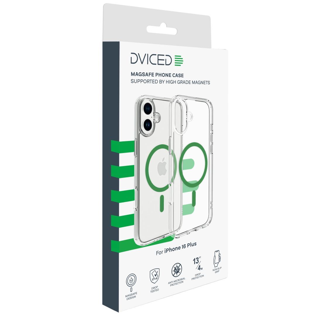 Dviced Magsafe iPhone 16 Plus case Green Clear Dviced Magsafe iPhone 16 Plus case Green Clear