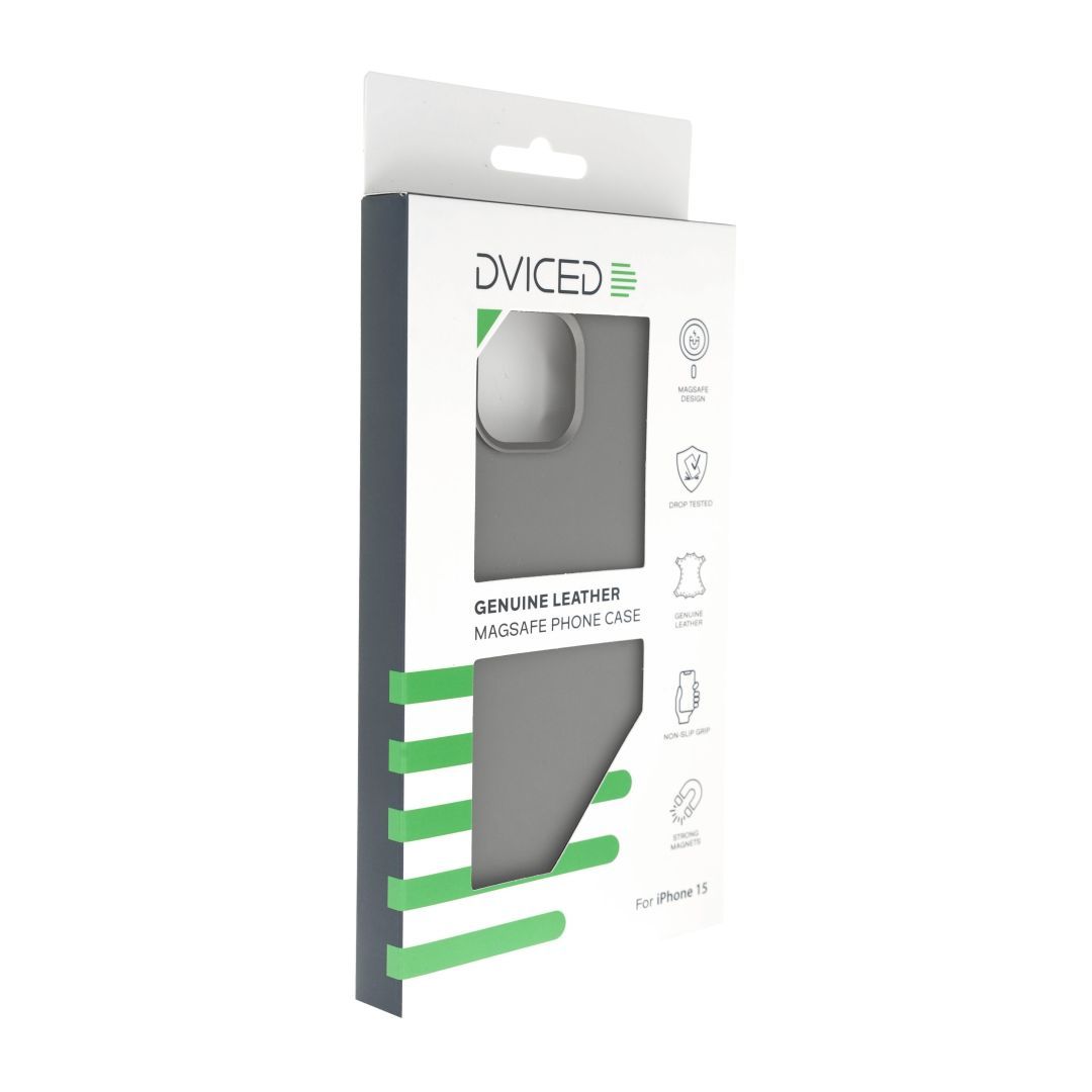 Dviced Leather case with magsafe for iPhone 15 Grey Dviced Leather case with magsafe for iPhone 15 Grey