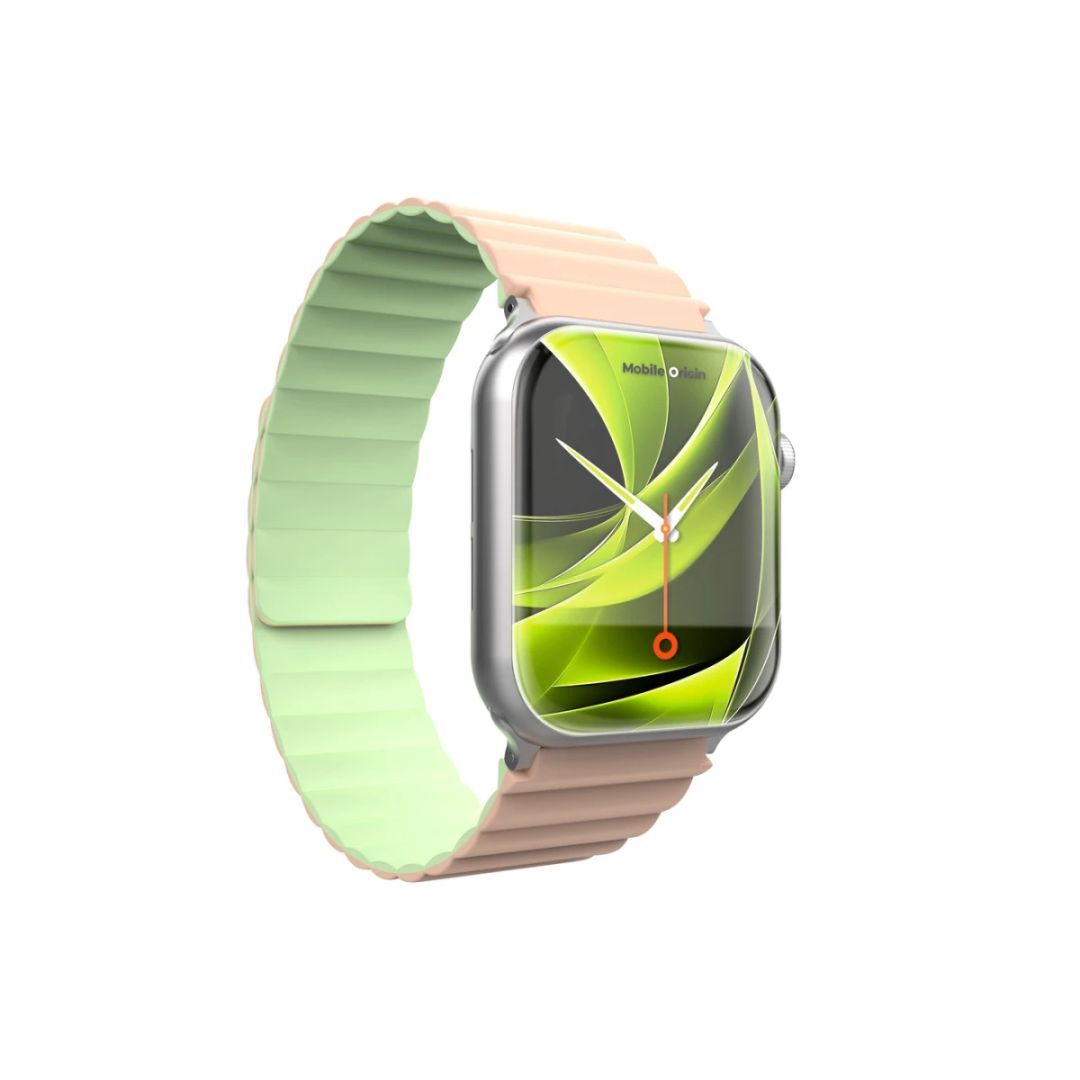 Mobile Origin Magnetic Watch Strap II Apple Watch 49mm/46mm/45mm/44mm Pink/Light Green